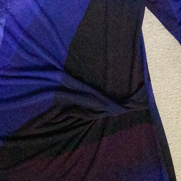 Clara Sun Woo Blue and Purple Graphic Long Sleeve Tunic - Picture 2 of 2